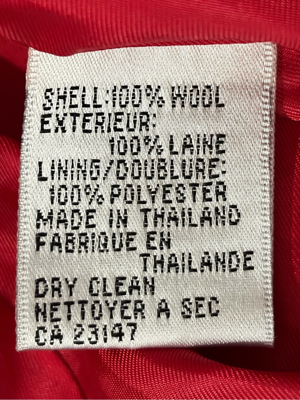 Talbots 100% Wool Red Pea Coat - Picture 6 of 7